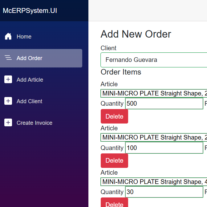 MC Medizintechnik ERP
